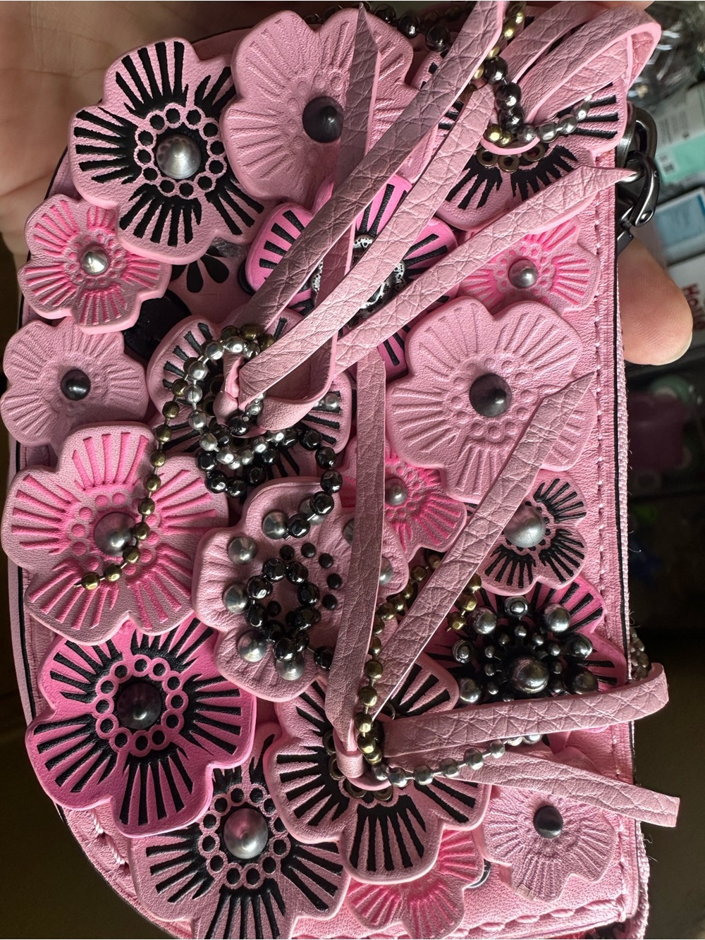 Coach Pouch with Wild Tea Roses - Picture 7 of 8